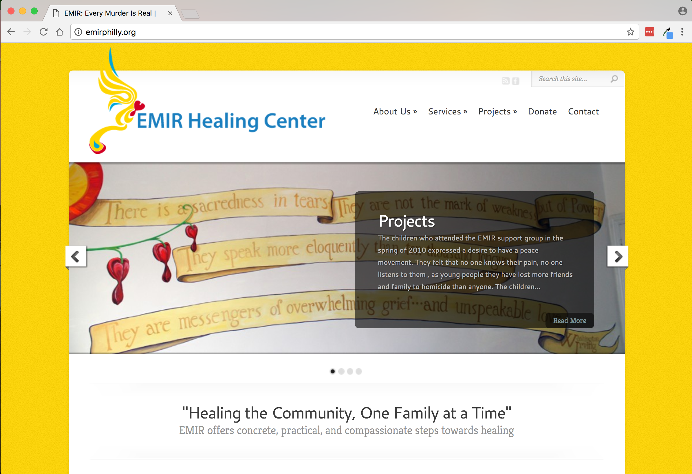 EMIR Healing Center Home page